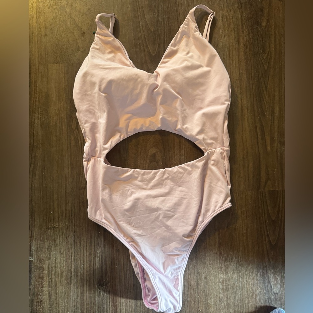 O"neill Pink Cut Out One Piece Swimsuit